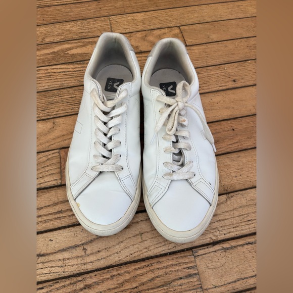 VEJA Esplar Sneakers Women's Size 9 White Leather Lace Up Low Top Designer - Picture 3 of 6